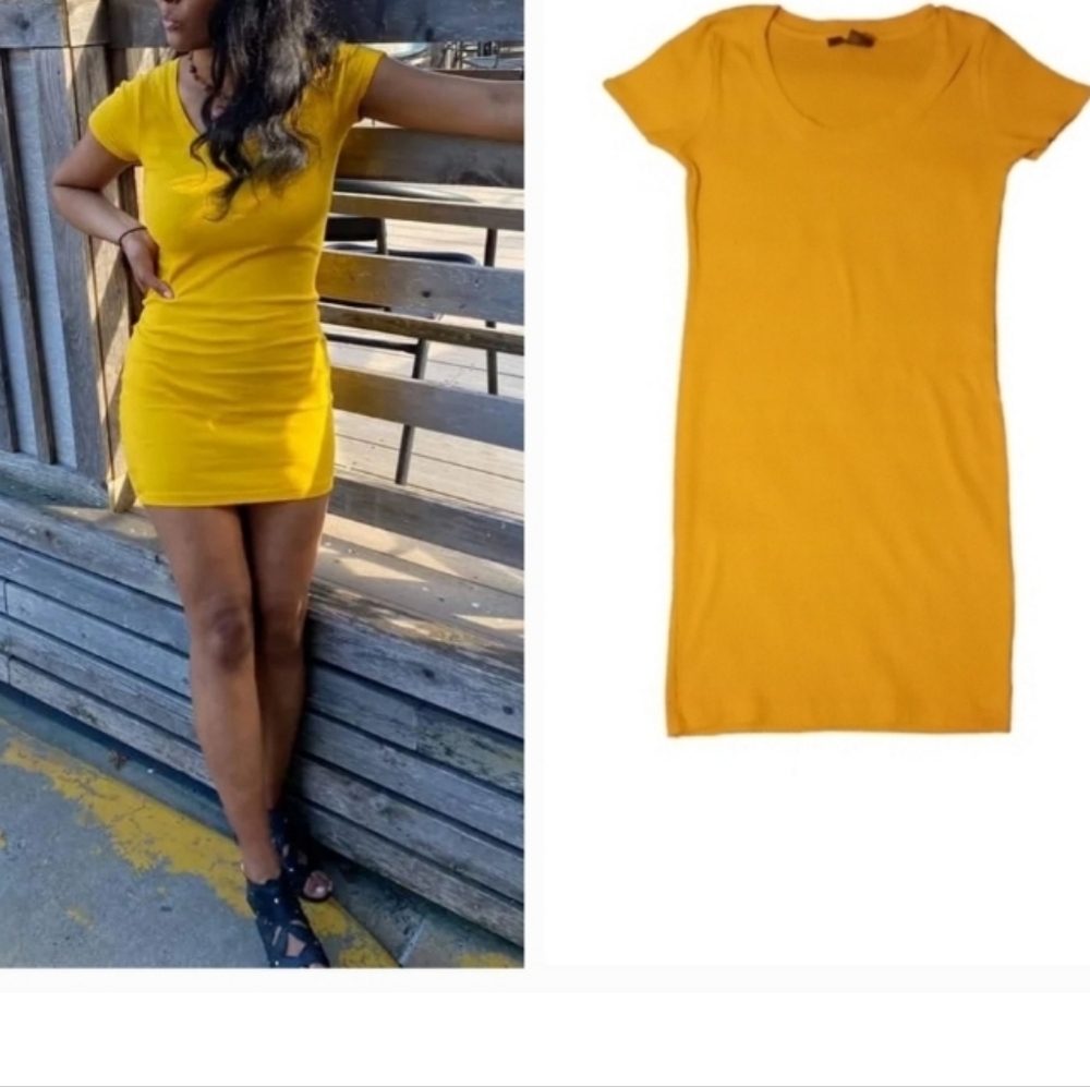FOREVER 21 Yellow Mini Dress